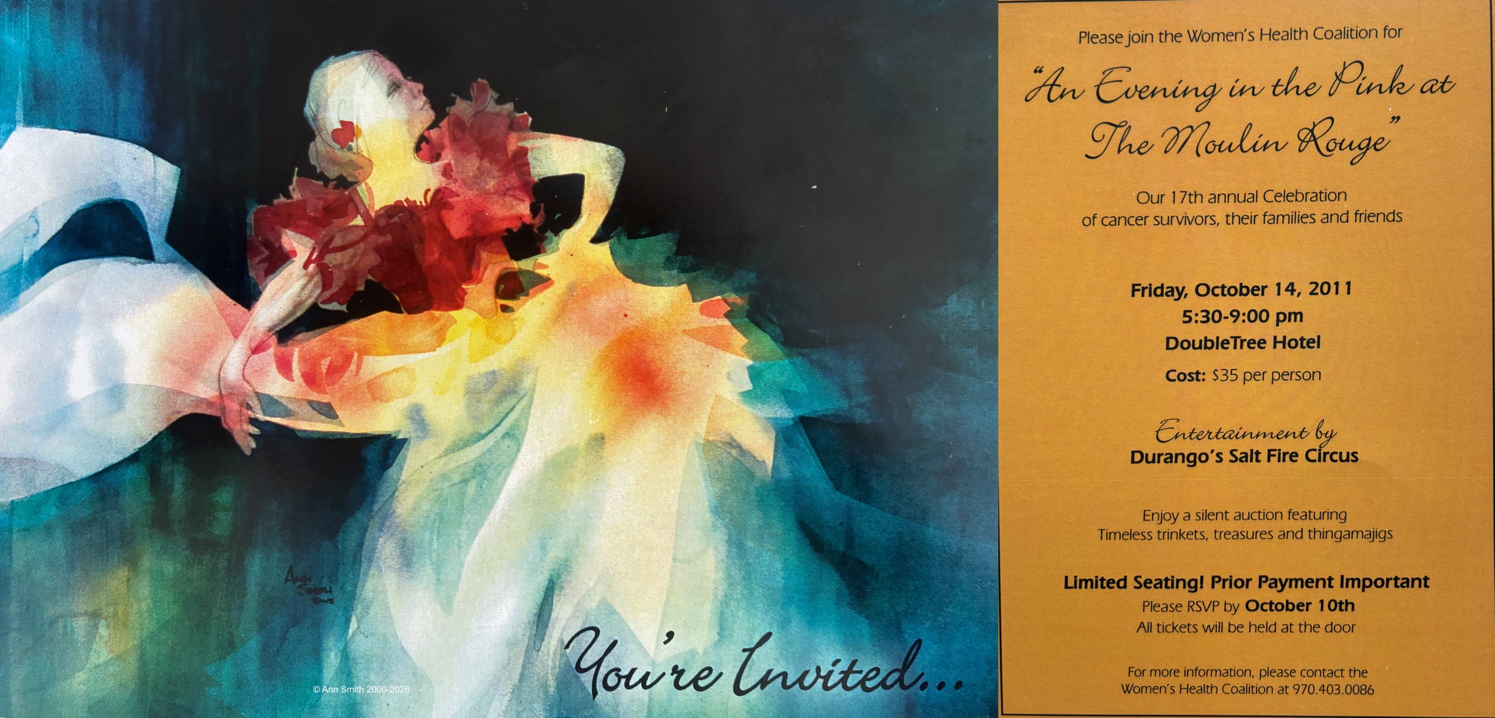 Women's Health Gala invitation