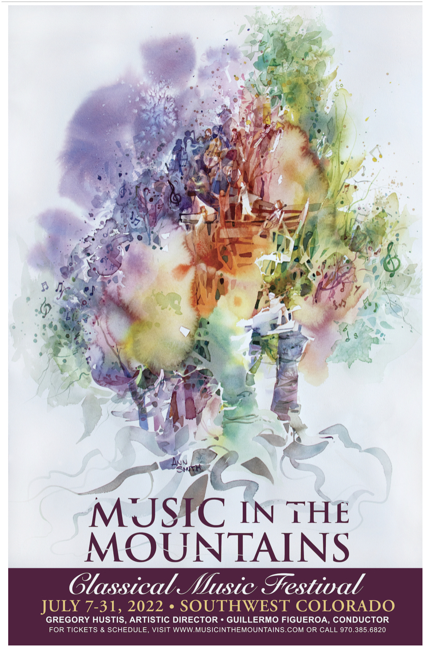 Music in the Mountains poster by Ann Smith