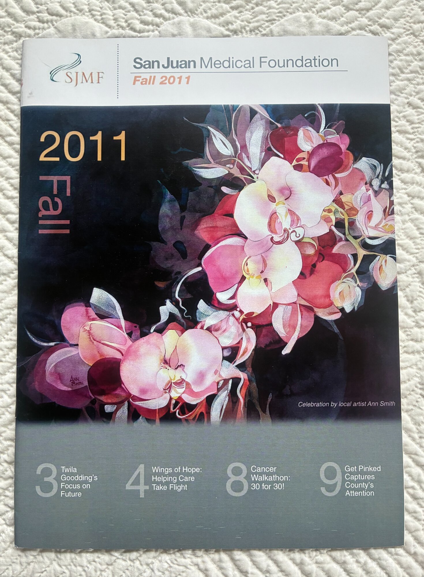 San Juan Medical Foundation newsletter cover by Ann Smith